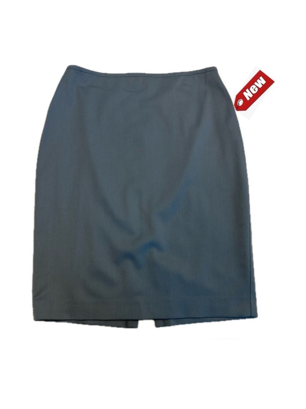 St. John Holt Renfrew gray silk pencil skirt 6 NWT business professional career